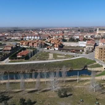 Panorámica aérea de Grijota